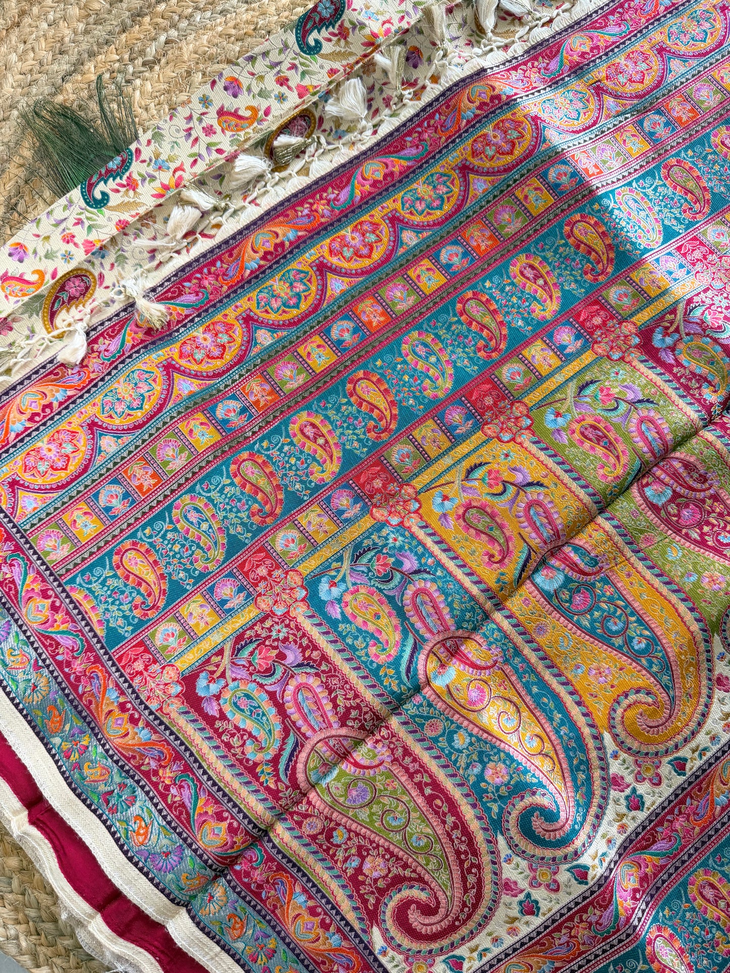 Banarasi soft kanni silk saree - off white with Multicolor weave (Copy)