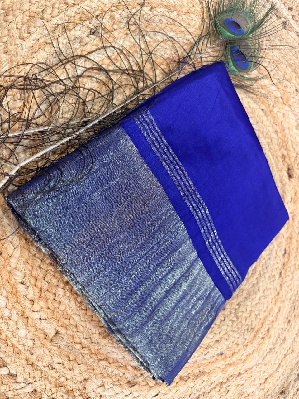 Royal Blue pure modal silk saree