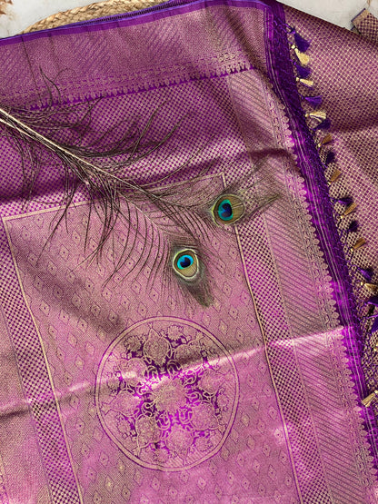 Banarasi silk saree - Purple