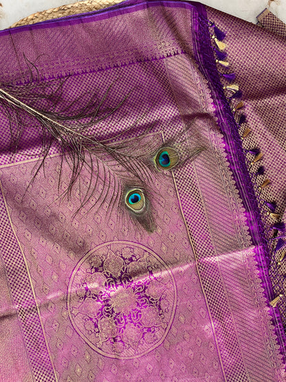 Banarasi silk saree - Purple