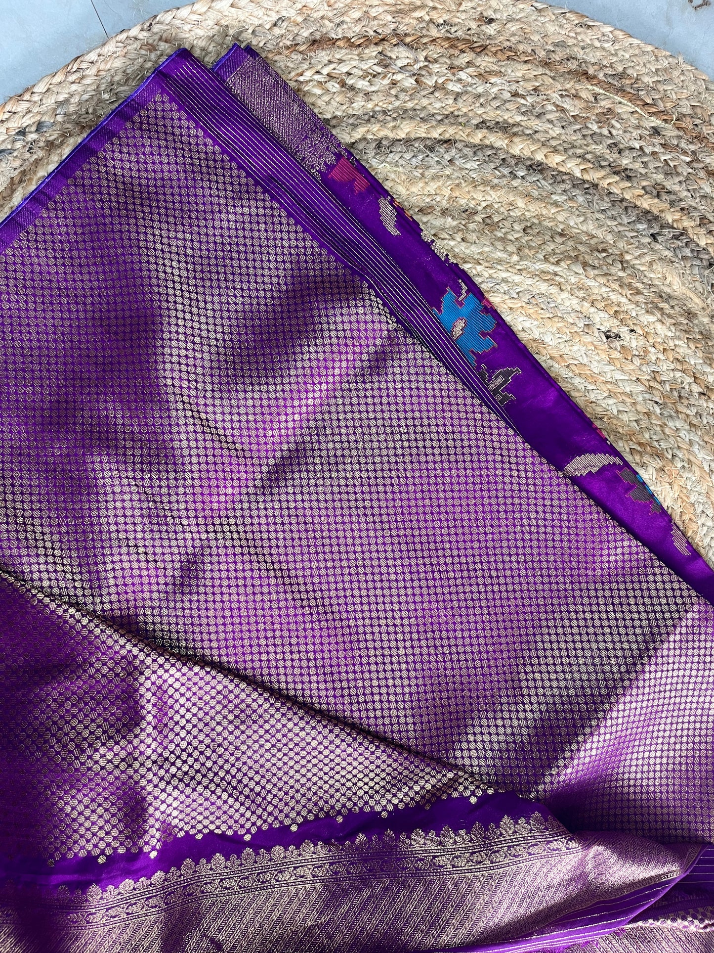 Banarasi silk saree - Purple