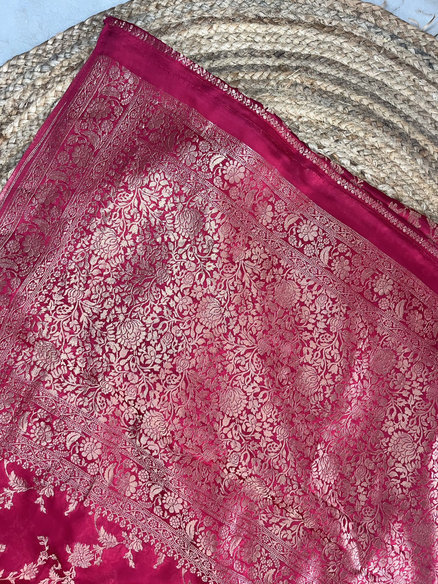 Banarasi soft mashru silk saree - Pink