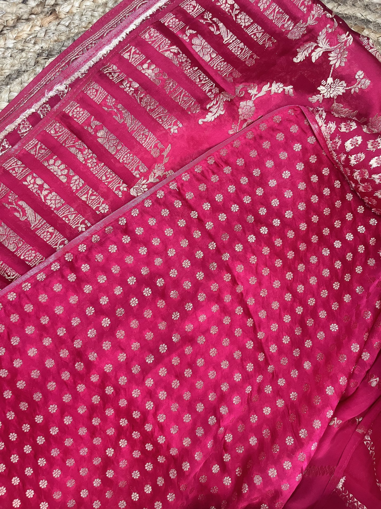 Banarasi soft mashru silk saree - Pink