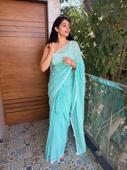 Checkmate-Gingham (Ice green)