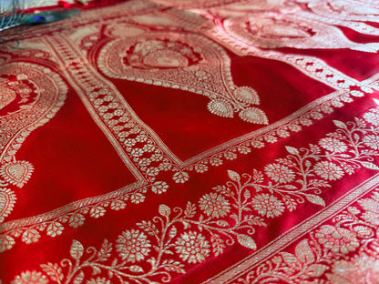 Banarasi soft kattan silk saree - Red
