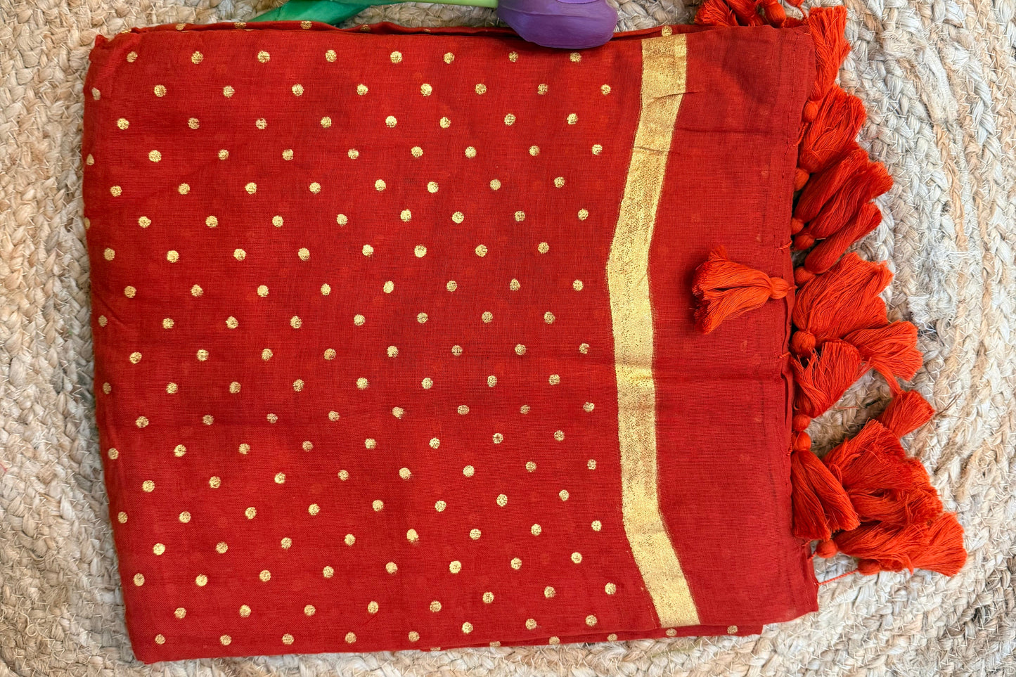 Chukki- Rust orange pure Mul polka