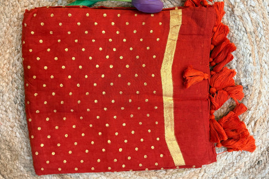 Chukki- Rust orange pure Mul polka