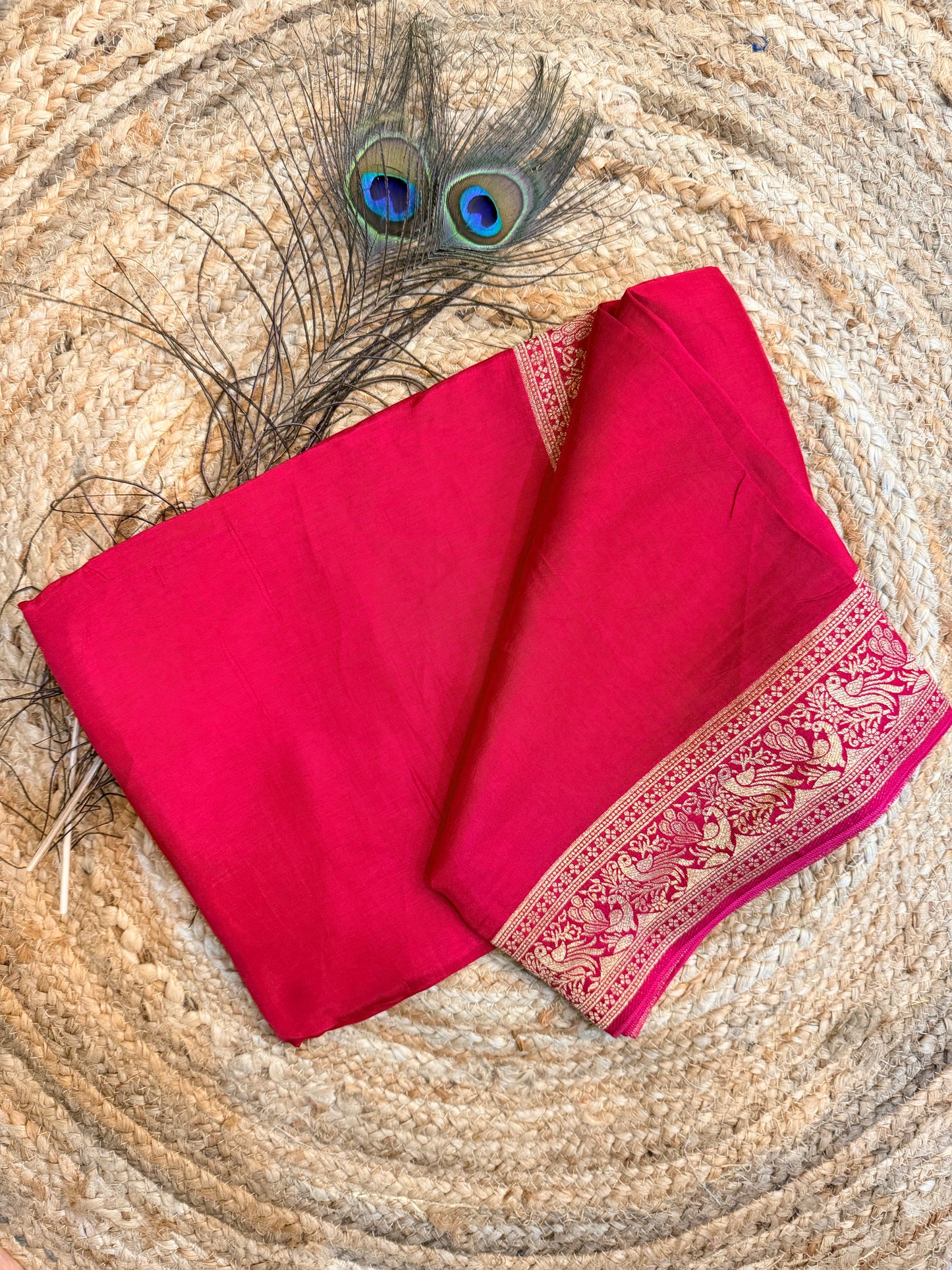 Rani - Pink color pure dola silk saree