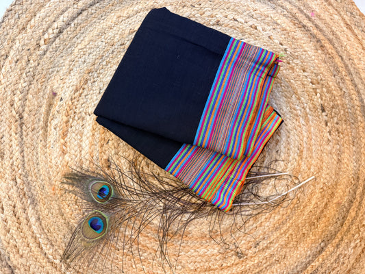 Ganga - Pure handloom patteda anchu multicolor border