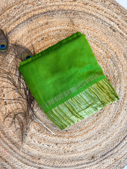 Green pure modal silk saree