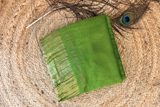 Green pure modal silk saree