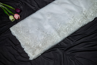 Off white  Organza embroidery saree