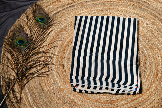 Pure modal silk ajrakh handblock print saree -Black