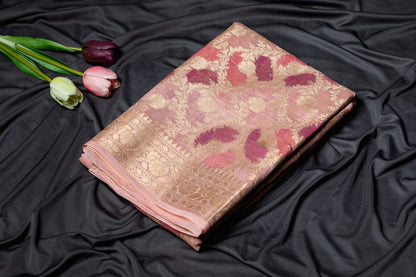 Pure chanderi rankart saree