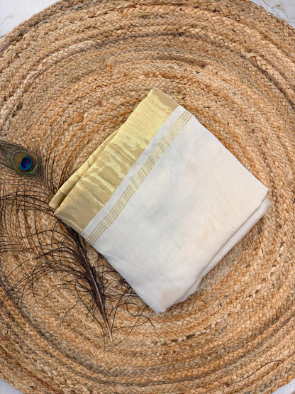 Off White pure modal silk saree