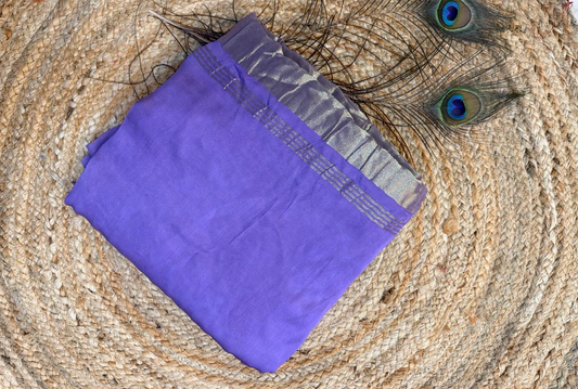 Lavender pure modal silk saree