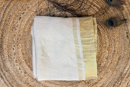 Off White pure modal silk saree
