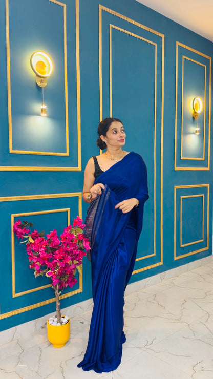 Royal Blue pure modal silk saree