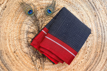 Ganga - Pure handloom patteda anchu red