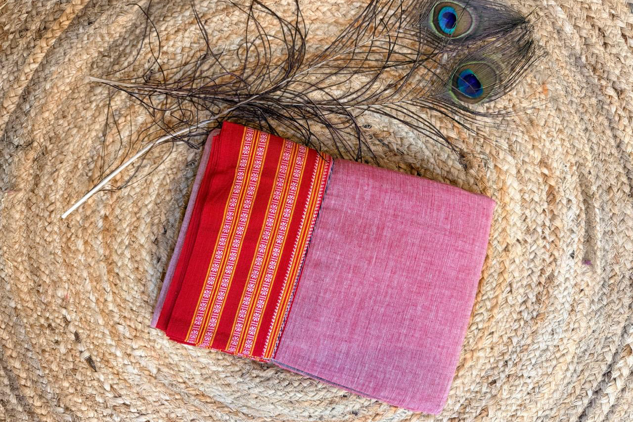Ganga - Pure handloom patteda anchu checks and multicolor border (Copy)