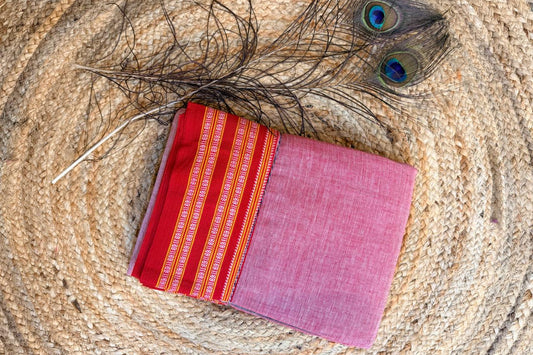 Ganga - Pure handloom patteda anchu checks and multicolor border (Copy)